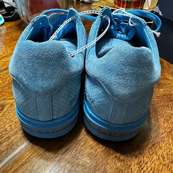 Birkenstock Bend Low Suede Shoes in Sky Blue - Picture 2 of 6